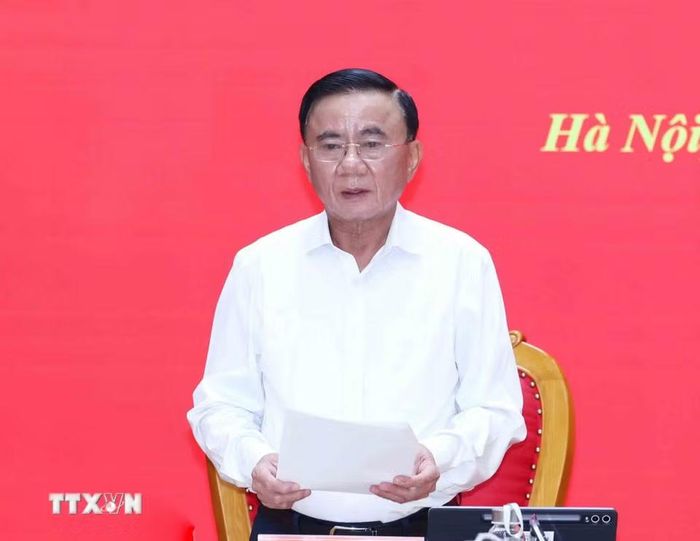 Thường trực Ban Bí thư Trần Cẩm Tú phát biểu chỉ đạo hội nghị. (Ảnh: Phương Hoa/TTXVN)