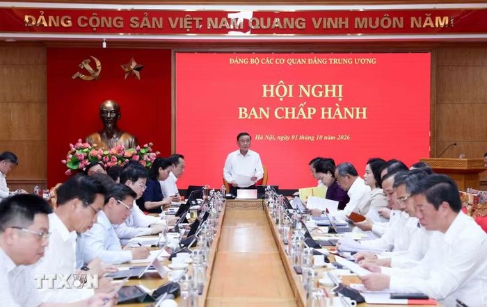 Thường trực Ban Bí thư Trần Cẩm Tú phát biểu chỉ đạo hội nghị. (Ảnh: Phương Hoa/TTXVN)