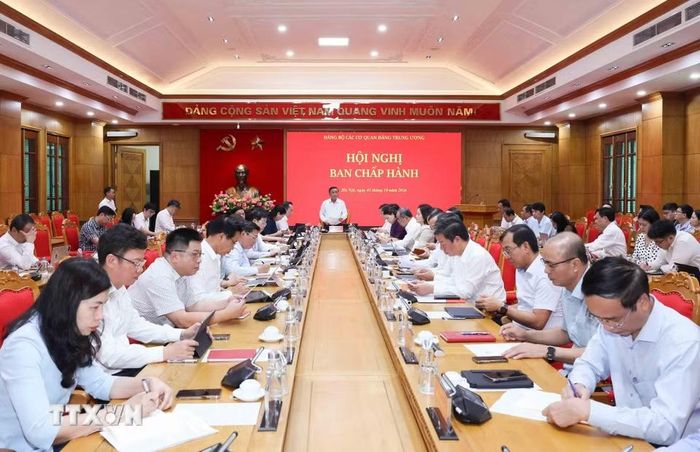 Hội nghị Ban Chấp hành Đảng bộ các cơ quan Đảng Trung ương. (Ảnh: Phương Hoa/TTXVN)