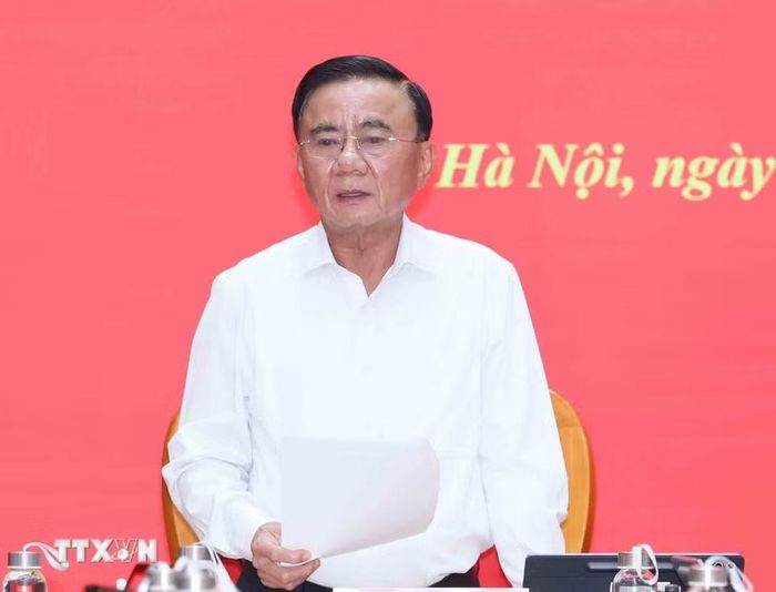 Thường trực Ban Bí thư Trần Cẩm Tú phát biểu chỉ đạo hội nghị. (Ảnh: Phương Hoa/TTXVN)