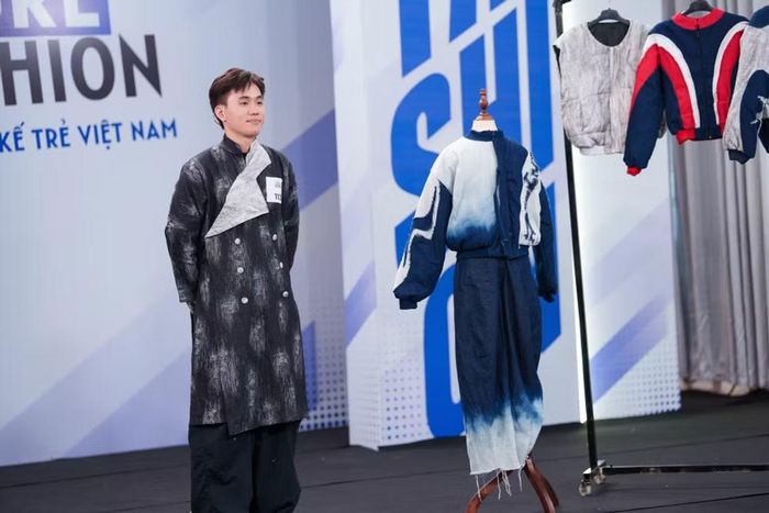 Lê Quang Việt, sinh viên Mỹ thuật công nghiệp chuyên ngành Thời trang, mang cảm hứng từ đường đua F1 vào bộ sưu tập. (Ảnh: BTC)
