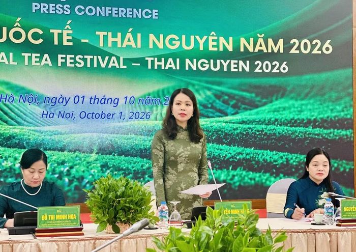 Thứ trưởng Bộ Ngoại giao Nguyễn Minh Hằng phát biểu tại họp báo. (Ảnh: Việt Đức/TTXVN)