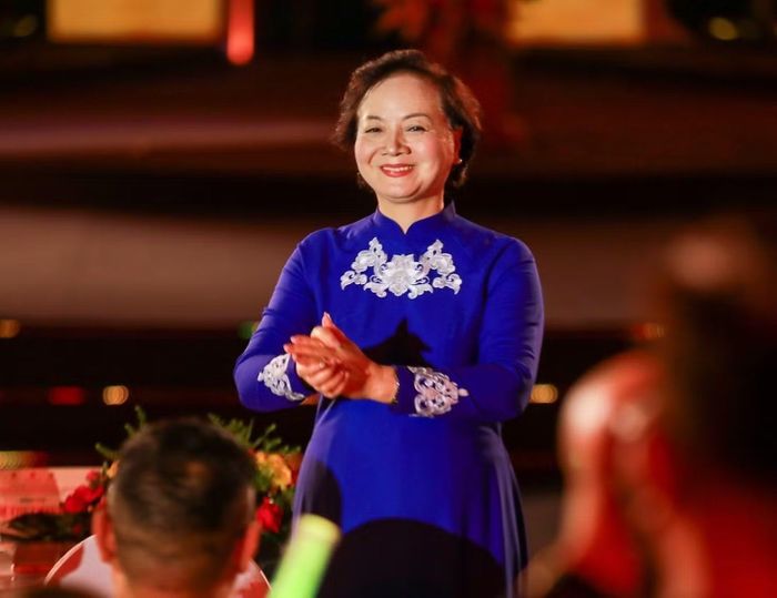 Bí thư Trung ương Đảng, Phó Thủ tướng Chính phủ Phạm Thị Thanh Trà tới dự và phát biểu. (Ảnh: Khánh Hoà/TTXVN)