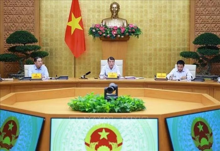Thủ tướng Lê Minh Hưng chủ trì Hội nghị Ban Thường vụ Đảng ủy Chính phủ về công tác đánh giá, xếp loại cán bộ. Ảnh: Dương Giang/TTXVN