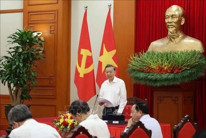 Tổng Bí thư, Chủ tịch nước Tô Lâm phát biểu chỉ đạo. Ảnh: Thống Nhất/TTXVN