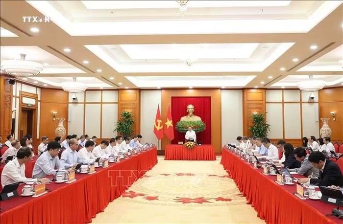 Tổng Bí thư, Chủ tịch nước Tô Lâm làm việc với Ban Chính sách, chiến lược Trung ương. Ảnh: Thống Nhất/TTXVN