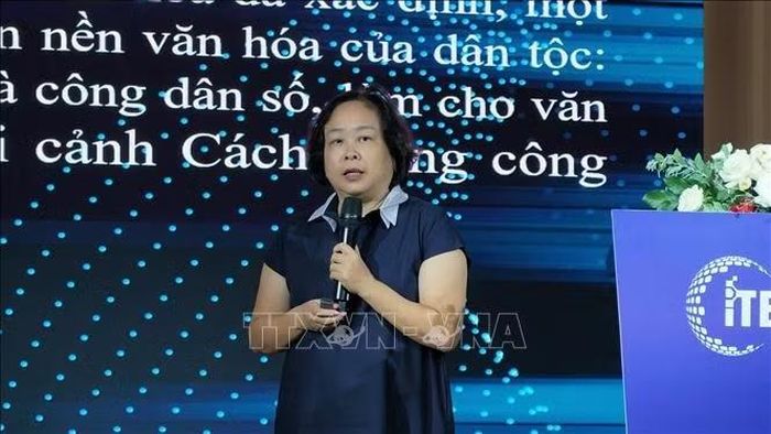 Bà Phạm Thị Khánh Ngân, Chánh Văn phòng, Cục Di sản văn hóa, đặt vấn đề xây dựng nền tảng dữ liệu dùng chung cho năm lĩnh vực: di tích, bảo tàng, hiện vật, di sản văn hóa phi vật thể và di sản tư liệu.