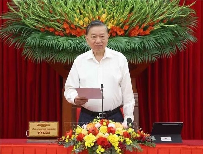 Tổng Bí thư, Chủ tịch nước Tô Lâm phát biểu chỉ đạo. Ảnh: Thống Nhất/TTXVN