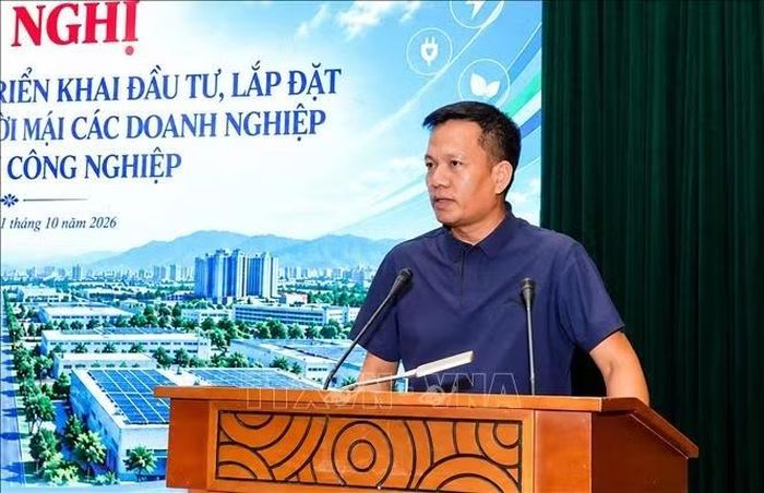 Ông Nguyễn Thanh Tuấn, Trưởng Phòng Quản lý năng lượng, Công ty trách nhiệm hữu hạn Khoa học Kỹ thuật Goertek Vina chia sẻ kinh nghiệm phát triển điện mặt trời mái nhà.