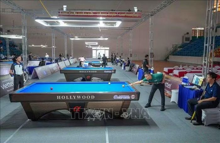 Các cơ thủ tranh tài tại Giải Billiards & Snooker quốc gia năm 2026 chiều 1/10/2026.