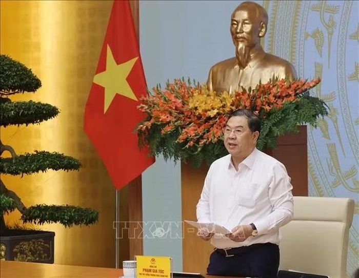 Phó Thủ tướng Thường trực Phạm Gia Túc, Chủ tịch Ủy ban Quốc gia APEC 2027 phát biểu chỉ đạo. Ảnh: Lâm Khánh/TTXVN