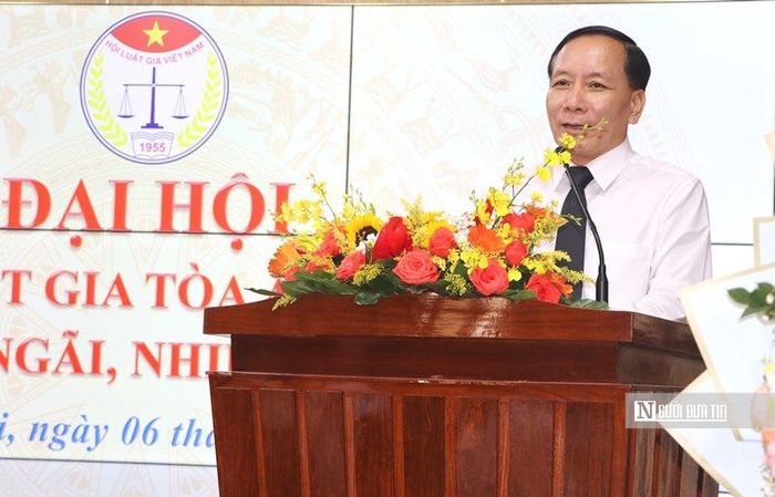 Ông Phạm Trung Uy, Chủ tịch Hội Luật gia tỉnh Quảng Ngãi.