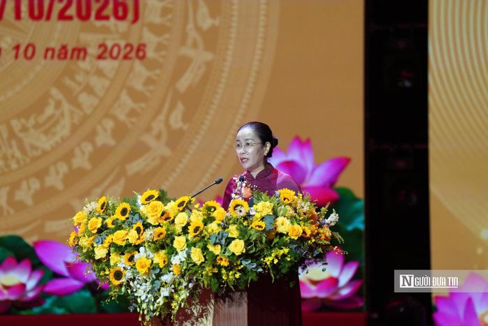 Bà Nguyễn Thị Anh Thi, Phó Chủ tịch UBND thành phố Đà Nẵng, tại lễ kỷ niệm 150 năm ngày sinh cụ Huỳnh Thúc Kháng.