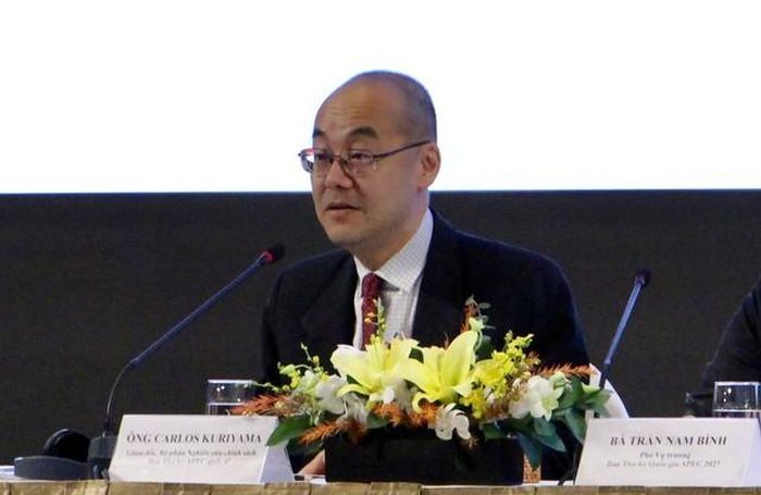 Ông Carlos Kuriyama - Giám đốc Bộ phận Nghiên cứu chính sách, Ban Thư ký APEC quốc tế (Ảnh: Việt Anh).