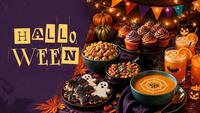 Halloween không chỉ có hóa trang và trang trí mà còn là dịp để gia đình tổ chức một bữa tiệc nhỏ với những món ăn được tạo hình theo chủ đề.