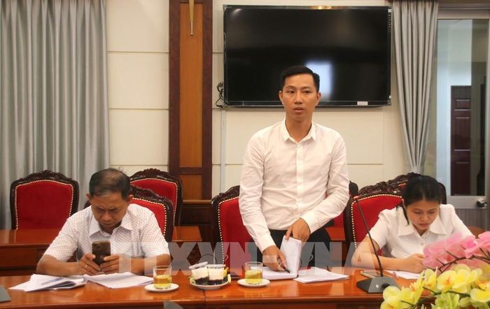 Ông Phạm Thanh Tâm, Đại diện Công ty cổ phần Saigon Future cho ý kiến về Luật Giao dịch hàng hoá phái sinh. Ảnh: Hứa Chung - TTXVN