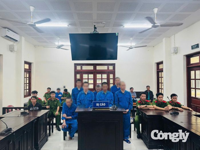 Các bị cáo tại phiên tòa