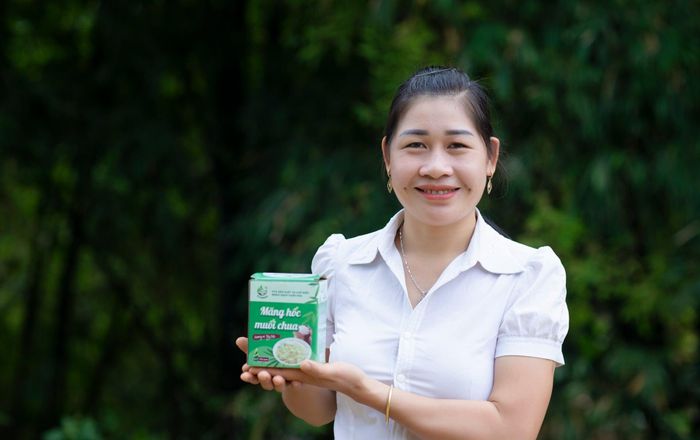 Chị Lò Thị Nguyễn, Giám đốc Hợp tác xã Sản xuất và chế biến măng Xuân Nha. Ảnh: Dự án GREAT