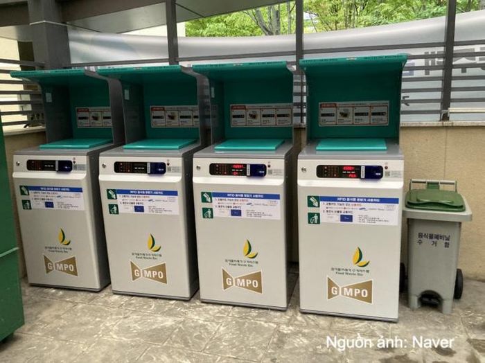 Một khu vực thu gom rác ở thành phố Gimpo, Hàn Quốc.