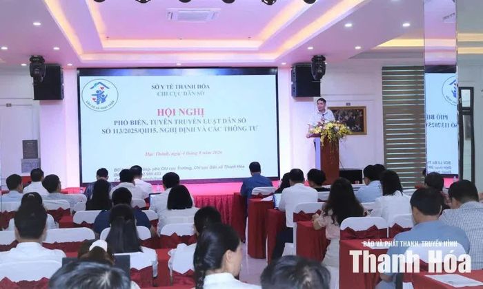 Hội nghị cung cấp thông tin về công tác dân số năm 2026 cho Ban Chỉ đạo Dân số và Phát triển tỉnh, cán bộ làm công tác dân số và đại diện lãnh đạo 166 xã, phường thuộc Chương trình Truyền thông dân số năm 2026.
