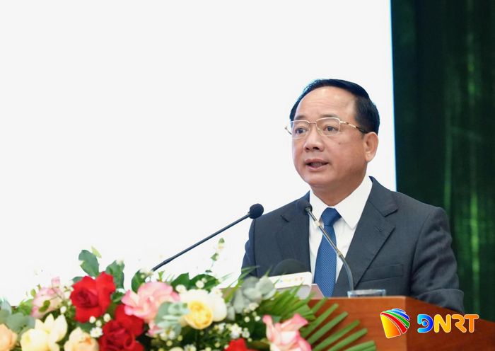 Trưởng ban Tuyên giáo Trung ương Trịnh Văn Quyết phát biểu khai mạc hội thảo. Ảnh: CÔNG - HUY