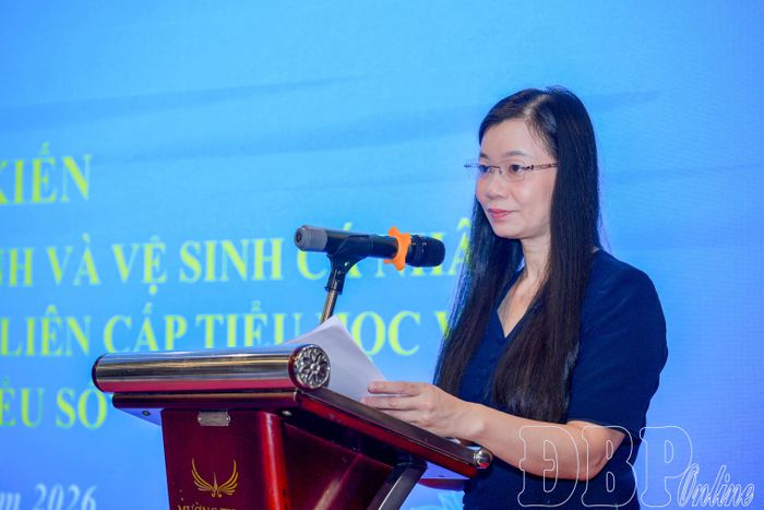 Phó Chủ tịch Hội LHPN Việt Nam Nguyễn Thị Thu Hiền phát biểu tại Hội thảo.