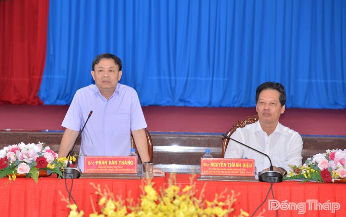 Đồng chí Phan Văn Thắng phát biểu kết luận buổi làm việc.