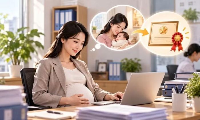 Quy định mới xác định rõ nguyên tắc tính thời gian nghỉ thai sản vào thời gian công tác, bảo đảm việc xét thi đua, khen thưởng dựa trên tiêu chuẩn, thành tích thực tế thay vì bất lợi do thực hiện chế độ thai sản. Ảnh: Internet
