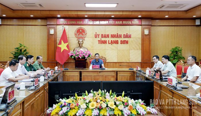 Các đại biểu dự hội nghị tại điểm cầu tỉnh Lạng Sơn