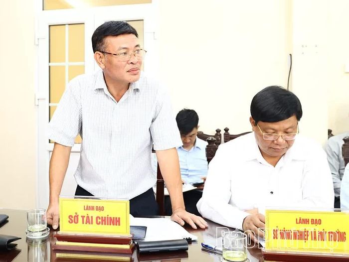 Lãnh đạo Sở Tài chính phát biểu tại hội nghị.