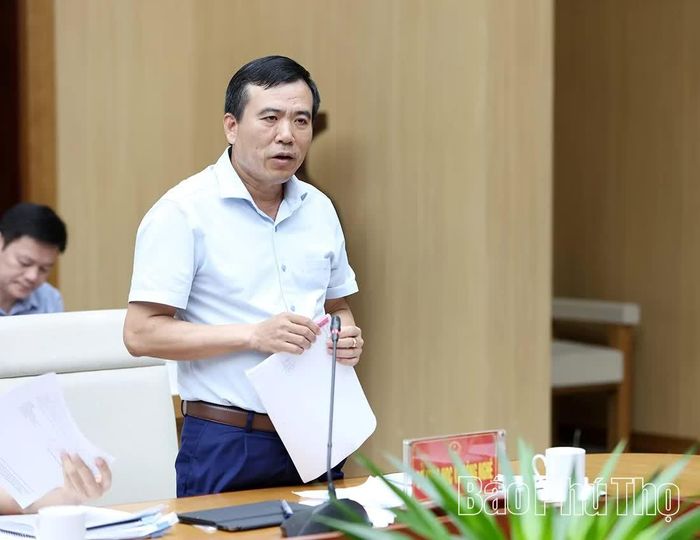 Lãnh đạo Sở Khoa học và Công nghệ phát biểu tại hội nghị.