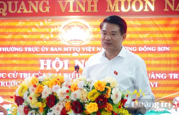Đồng chí Nguyễn Huy Tiến, Viện trưởng Viện Kiểm sát nhân dân tối cao phát biểu tiếp thu ý kiến cử tri - Ảnh: N.M