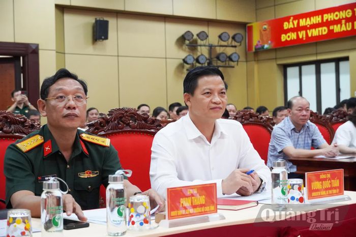 Đồng chí Vương Quốc Tuấn, Bí thư Tỉnh ủy dự và chỉ đạo hội nghị - Ảnh: X.P