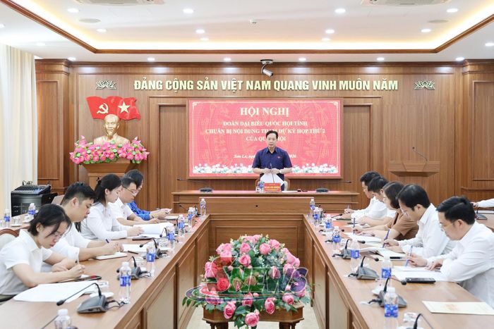 Đoàn Đại biểu Quốc hội tỉnh họp chuẩn bị nội dung tham dự Kỳ họp thứ 2 của Quốc hội.
