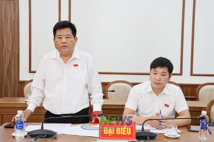 Các đại biểu phát biểu tại cuộc họp.