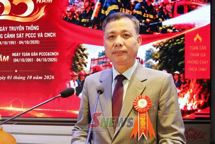 Đồng chí Nguyễn Thành Công, Phó Chủ tịch UBND tỉnh phát biểu tại lễ kỷ niệm.