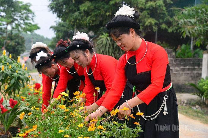 Người cao tuổi thôn Trại Xoan, xã Nhữ Khê tích cực tham gia phong trào xây dựng nông thôn mới.