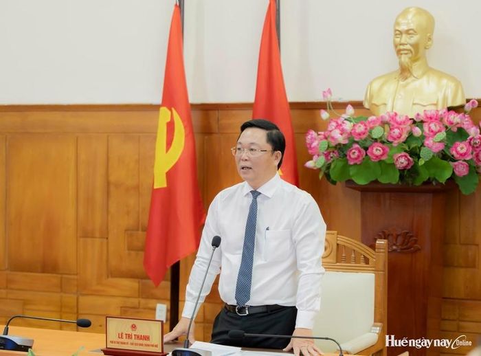 Phó Bí thư Thành ủy, Chủ tịch UBND thành phố Lê Trí Thanh phát biểu giao nhiệm vụ.