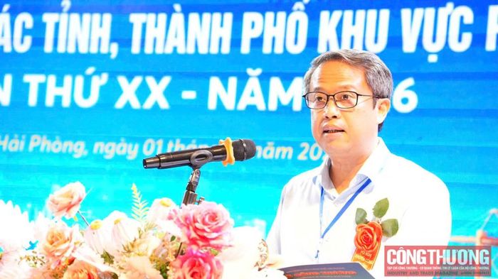 Ông Nguyễn Hoàng Long - Giám đốc Sở Công Thương thành phố Hải Phòng phát biểu tại Hội nghị