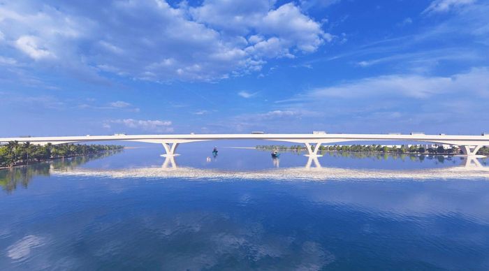 Phối cảnh cầu Mễ Sở - công trình cầu trọng điểm do CC1 tham gia thi công xây dựng.