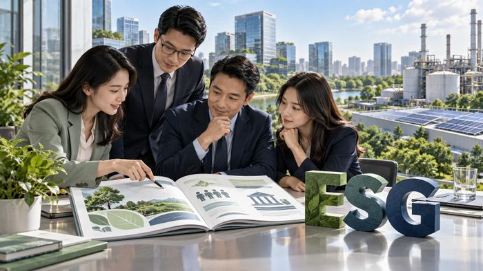 Dự thảo đề xuất công ty đại chúng công bố thông tin ESG cùng báo cáo thường niên. (Ảnh minh họa tạo bằng AI).