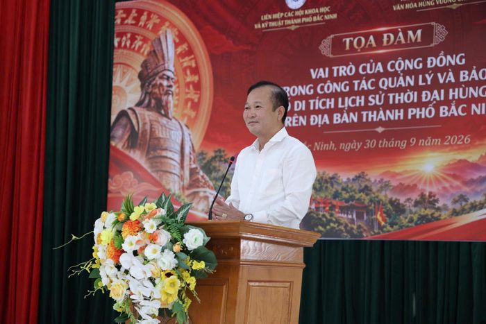 Ông Nguyễn Đại Lượng Bí thư Đảng ủy, Chủ tịch HĐND phường Vân Hà phát biểu tại Toạ đàm