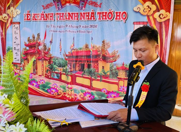 Ông Lê Quang Khánh phát biểu khai mạc Lễ khánh thành