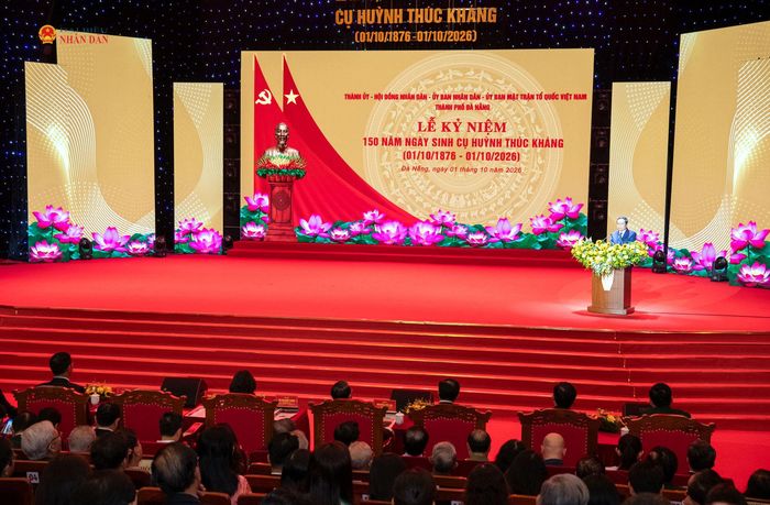 Chủ tịch Quốc hội Trần Thanh Mẫn phát biểu tại Lễ kỷ niệm. Ảnh: Lâm Hiển