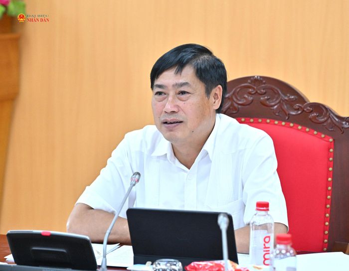 Bí thư Đảng ủy, Chủ nhiệm Ủy ban Công tác đại biểu Nguyễn Hữu Đông phát biểu chỉ đạo