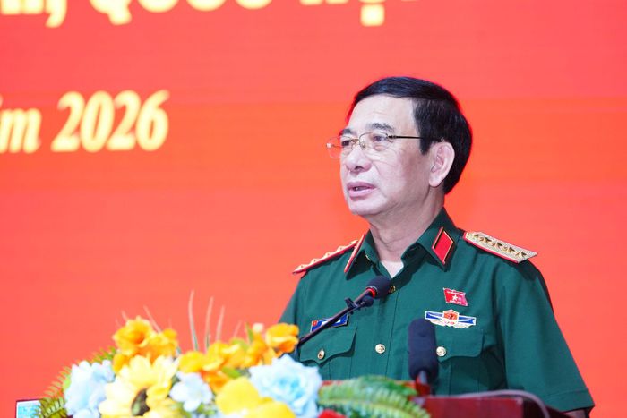 Phó Thủ tướng Chính phủ, Bộ trưởng Bộ Quốc phòng, Đại tướng Phan Văn Giang phát biểu tại hội nghị