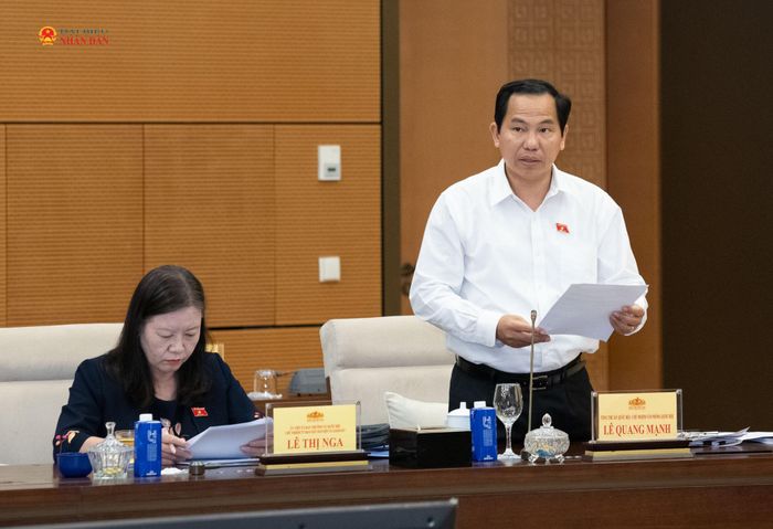 Tổng Thư ký Quốc hội, Chủ nhiệm Văn phòng Quốc hội Lê Quang Mạnh phát biểu