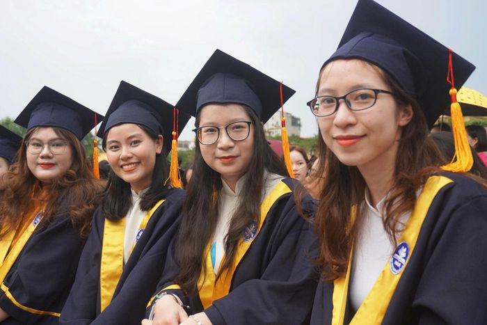 Sinh viên một trường đại học tại Hà Nội trong lễ tốt nghiệp. Ảnh: Nguyễn Liên