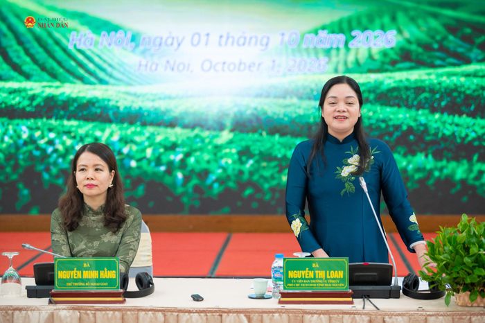 Phó Chủ tịch UBND tỉnh Thái Nguyên Nguyễn Thị Loan phát biểu. Ảnh: Phạm Thắng