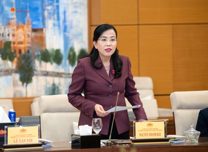 Chủ nhiệm Ủy ban Khoa học, Công nghệ và Môi trường Nguyễn Thanh Hải phát biểu